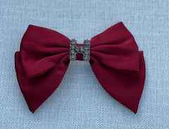 Large hair bow “Deep red” - Gabificent