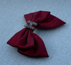 Large hair bow “Deep red” - Gabificent