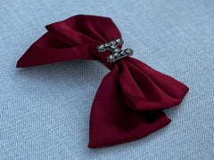 Large hair bow “Deep red” - Gabificent