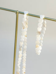 Natural White Freshwater Shell Bead Bracelet and Necklace Set Gabificent