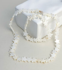 Natural White Freshwater Shell Bead Bracelet and Necklace Set Gabificent