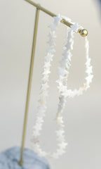 Natural White Freshwater Shell Bead Bracelet and Necklace Set Gabificent