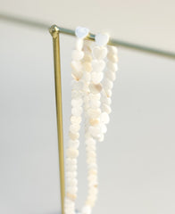 Natural White Freshwater Shell Bead Bracelet and Necklace Set Gabificent