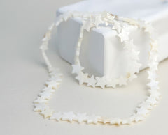 Natural White Freshwater Shell Bead Bracelet and Necklace Set Gabificent