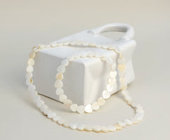 Natural White Freshwater Shell Bead Bracelet and Necklace Set Gabificent