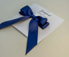 Navy hair bow - Satin Gabificent