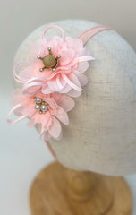 Peach Pink Baby Headband Gabificent