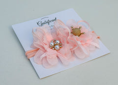 Peach Pink Baby Headband Gabificent