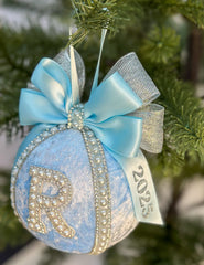 Personalised Christmas Bauble - Baby Blue Gabificent