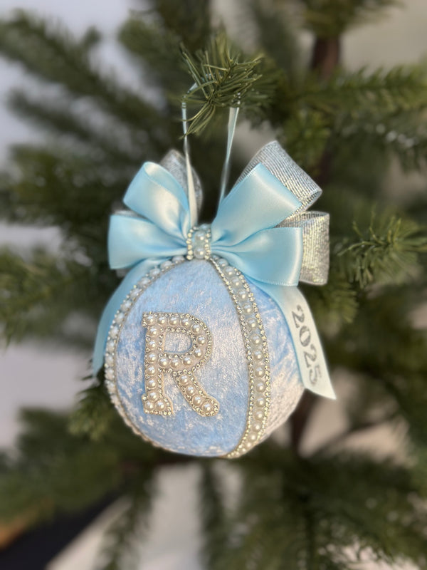 Personalised Christmas Bauble - Baby Blue Gabificent