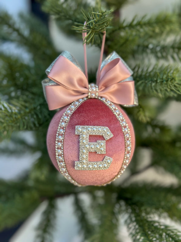 Personalised Christmas Bauble - Dusty Pink Gabificent