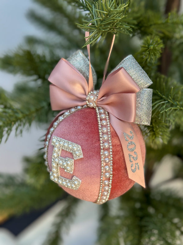 Personalised Christmas Bauble - Dusty Pink Gabificent
