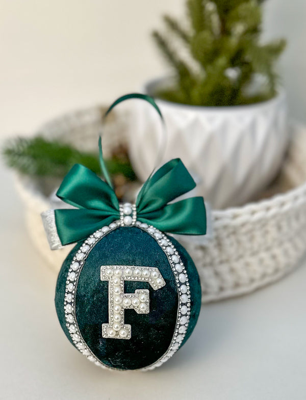 Personalised Christmas Bauble - Emerald Green Gabificent