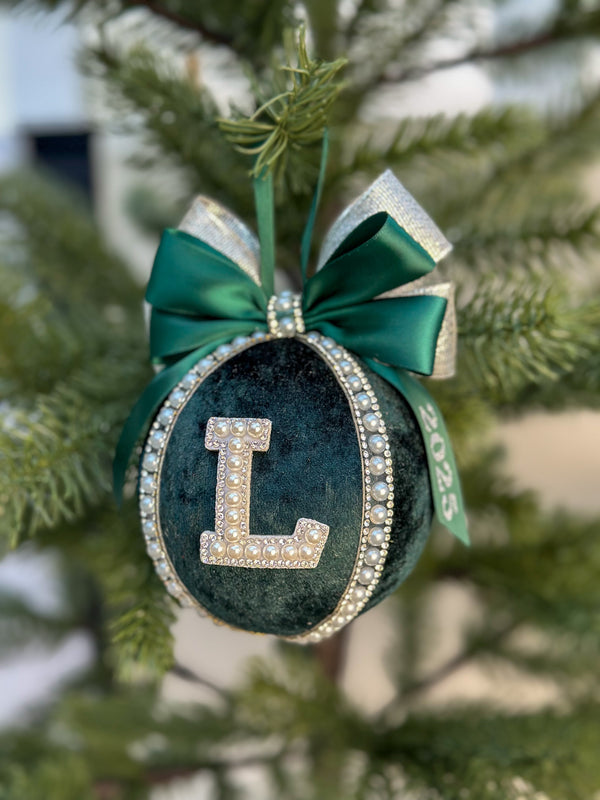 Personalised Christmas Bauble - Emerald Green Gabificent