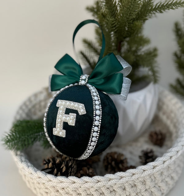 Personalised Christmas Bauble - Emerald Green Gabificent