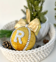 Personalised Christmas Bauble - Gold Gabificent
