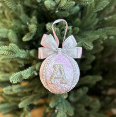Personalised Christmas Bauble - Light Pink - Gabificent