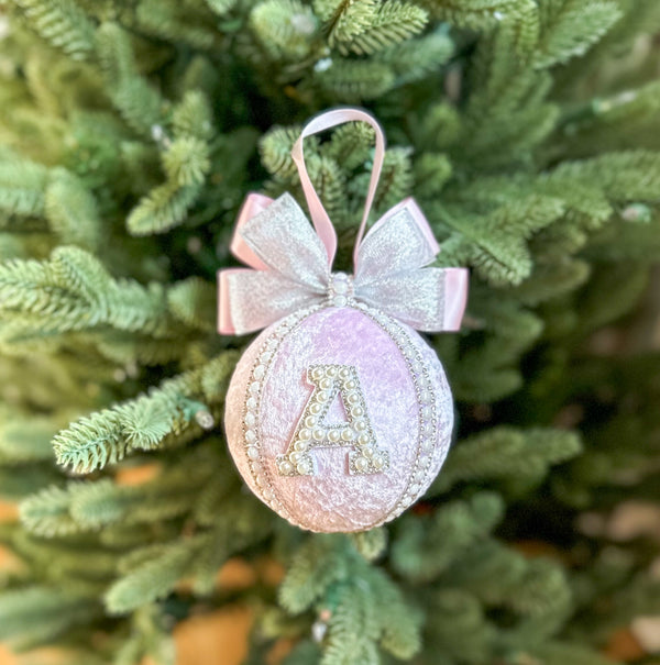 Personalised Christmas Bauble - Light Pink - Gabificent