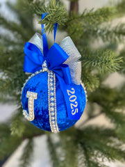 Personalised Christmas Bauble - Royal blue Gabificent