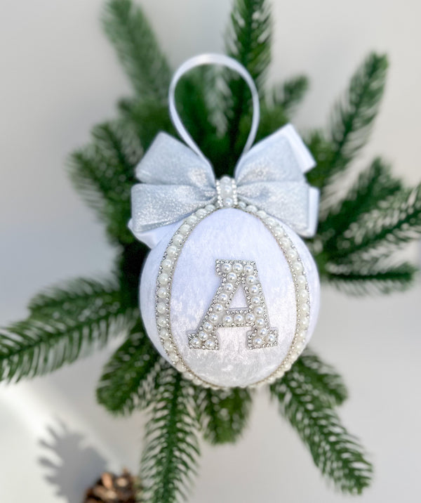 Personalised Christmas Bauble - White Gabificent