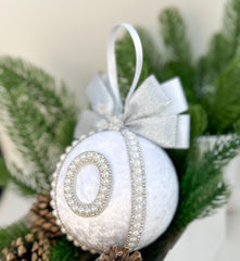 Personalised Christmas Bauble - White Gabificent