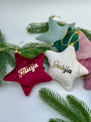Personalised Christmas Velvet star Gabificent