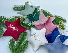 Personalised Christmas Velvet star Gabificent