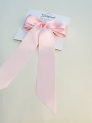 Pink hair bow - Satin Gabificent
