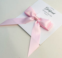 Pink hair bow - Satin Gabificent