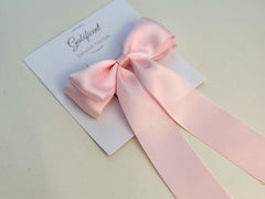 Pink hair bow - Satin Gabificent