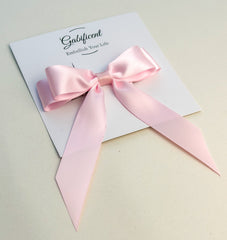 Pink hair bow - Satin Gabificent