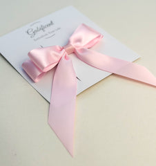 Pink hair bow - Satin Gabificent