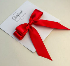 Red hair bow - Satin Gabificent