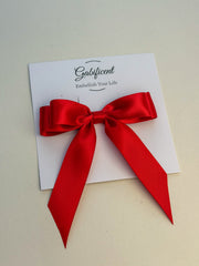 Red hair bow - Satin Gabificent