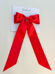 Red hair bow - Satin Gabificent