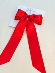 Red hair bow - Satin Gabificent
