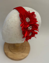 Red headband with flowers Gabificent
