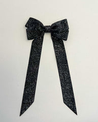 Sparkly Velvet hair Bow- Black Gabificent