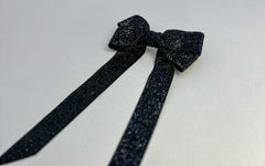 Sparkly Velvet hair Bow- Black Gabificent