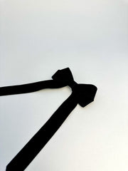 Suede Velvet hair Bow- Black Gabificent