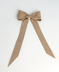 Suede Velvet hair Bow- Camel Gabificent