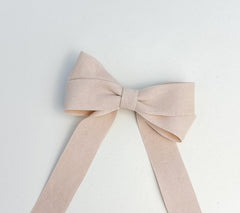 Suede Velvet hair Bow- Cream Gabificent