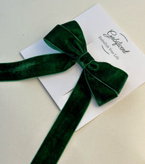 Velvet hair Bow- Green Gabificent
