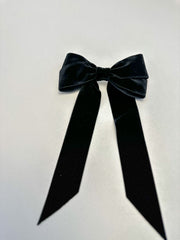 Velvet hair Bow Large - Black Gabificent