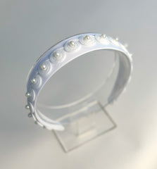 White headband with pearls - Gabificent