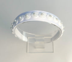White headband with pearls - Gabificent