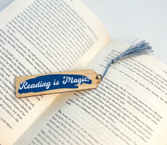 Wooden Bookmark 'Reading is Magic! ‘ Gabificent