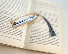 Wooden Bookmark 'Reading is Magic! ‘ Gabificent