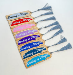 Wooden Bookmark 'Reading is Magic! ‘ Gabificent
