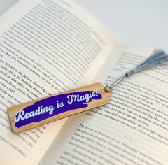 Wooden Bookmark 'Reading is Magic! ‘ Gabificent
